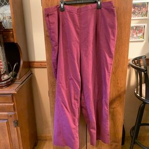 New Alfred Dunner Pants womans size 18W cranberry